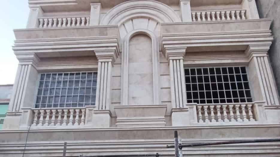 اجرای لوکس نمای رومی برای ویلا و ساختمان در نظرآباد